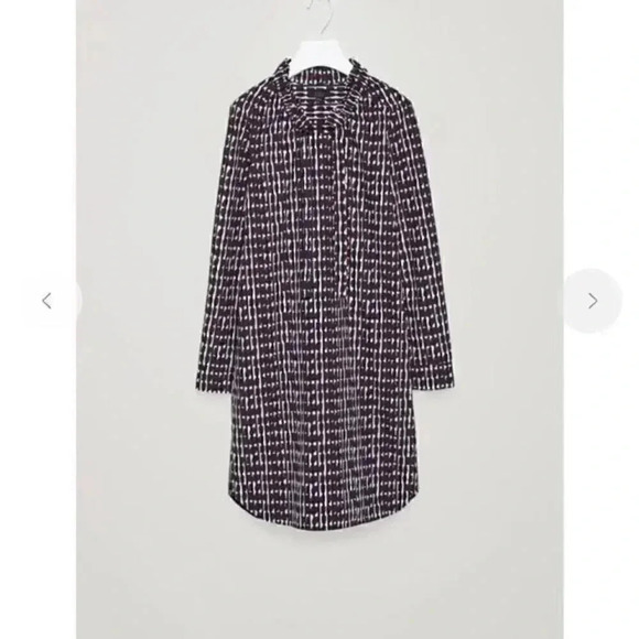 COS Printed Dress With Neck Tie - Picture 4 of 13